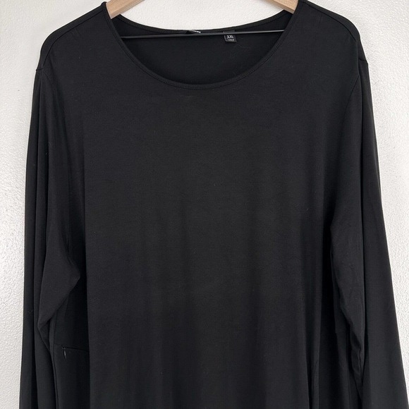 BETABRAND The Sweatshirt Silk Modal Travel A Line Swing Dress Black Size XXL - Picture 4 of 15